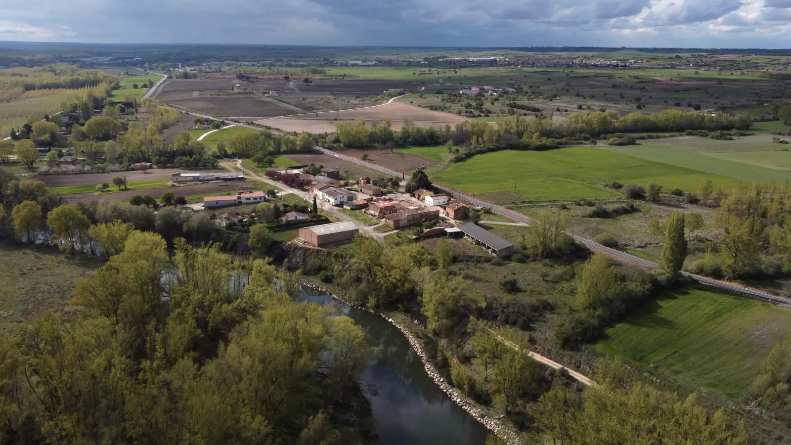 Vista aérea de Santillán del Agua