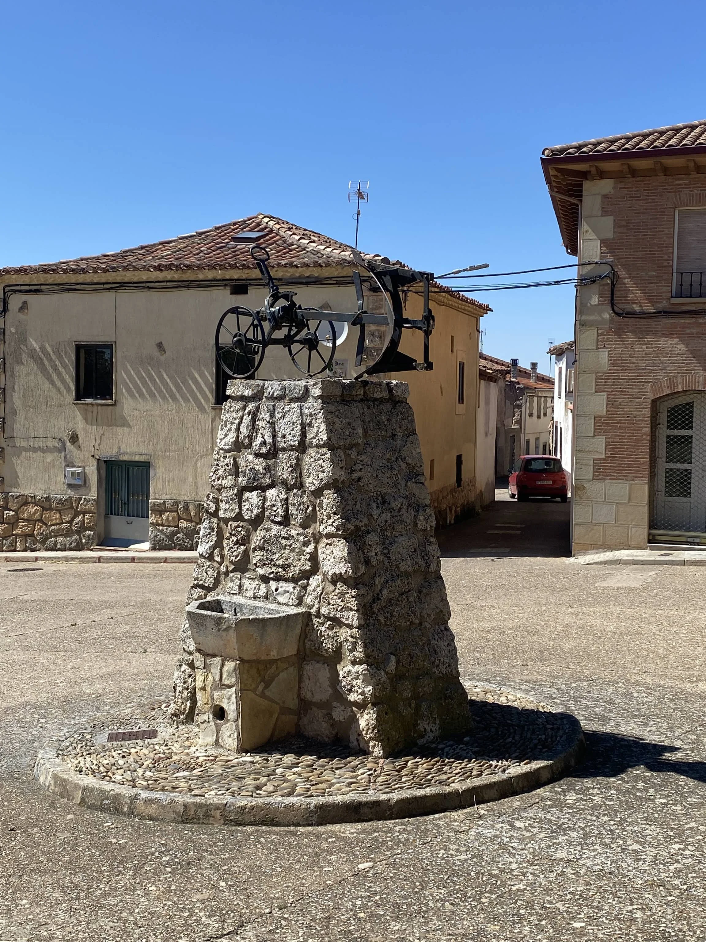 Fuente con bicicleta