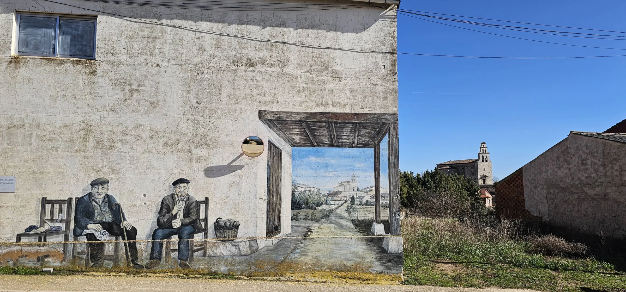 Mural "Al Borde del Sendero" de Susana Velasco dedicado Antonio Machado