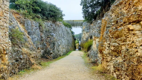 Bonito paisaje de los yacimientos