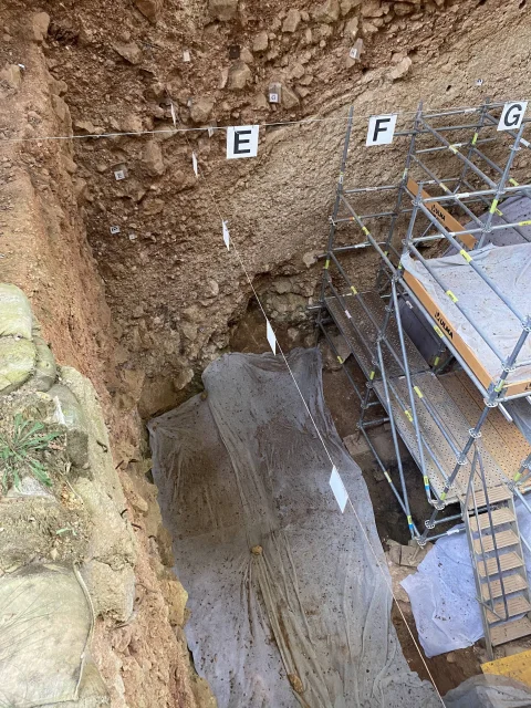 Marcas en las excavaciones