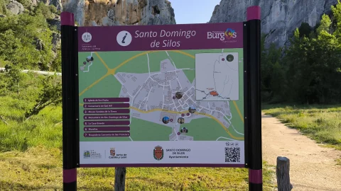 Mapa turístico de Santo Domingo de Silos y sus principales puntos de interés