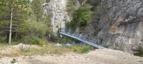 Pasarela de entrada al desfiladero de la Yecla