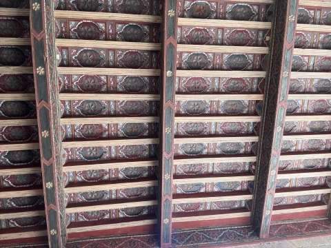 Detalle Cenital de Tablas y Alfarje Policromado