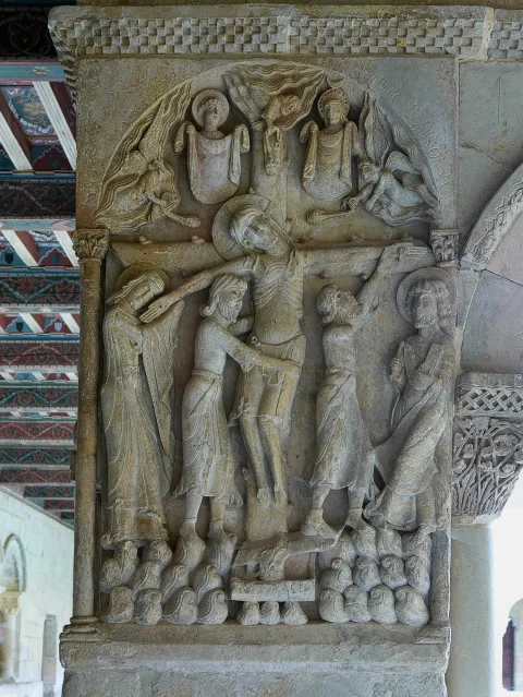 Imponente Frontal del Relieve del Descendimiento de la Cruz