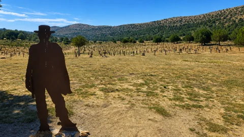 Silueta de Clint Eastwood en Sad Hill