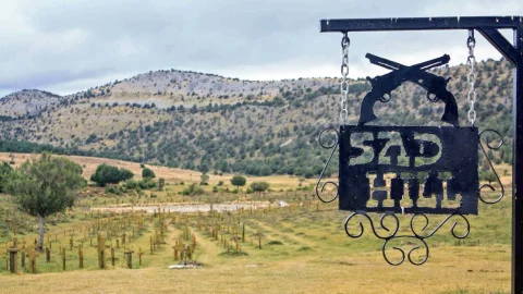 Cartel de forja de Sad Hill