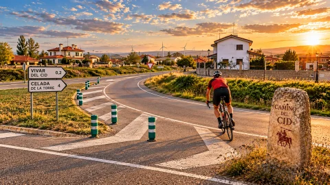 Camino del Cid en bici de carretera en Vivar del Cid