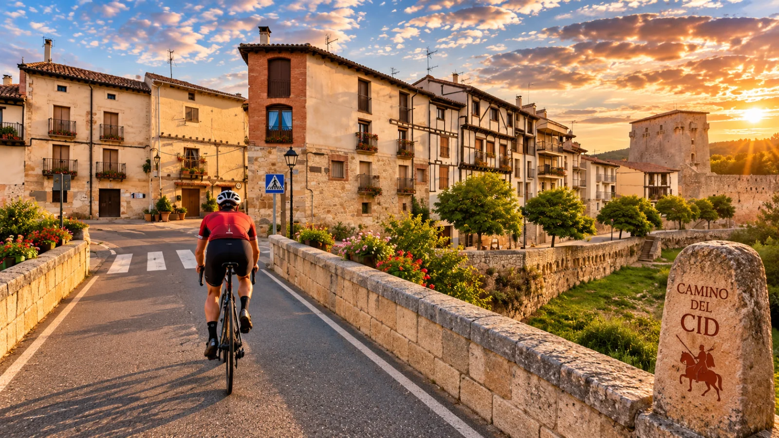 Camino del Cid en bici de carretera en Covarrubias