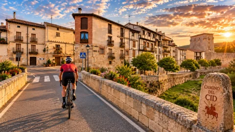 Camino del Cid en bici de carretera en Covarrubias