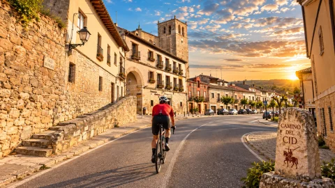 Camino del Cid en bici de carretera en Peñaranda de Duero
