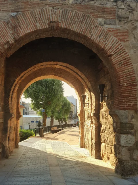 Detalle de la bóveda de herradura del Arco de San Martín