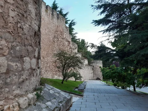 Tramo adyacente de la muralla de Burgos junto al Arco de San Martín