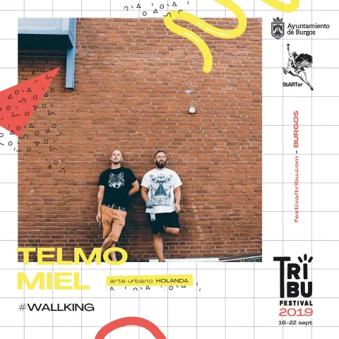 Cartel promocional del dúo Telmo Miel para el Tribu Festival 2019