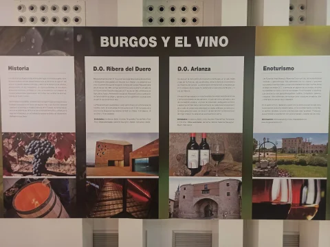 Panel informativo sobre Burgos y la cultura del vino