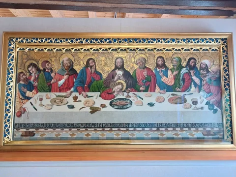 Tabla gótica de la Última Cena en el Museo del Retablo