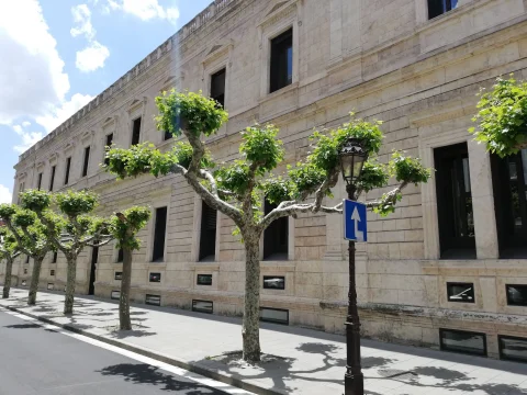 Fachada lateral del Palacio de Justicia de Burgos