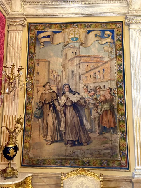 Tapiz histórico en los salones del Palacio Arzobispal de Burgos