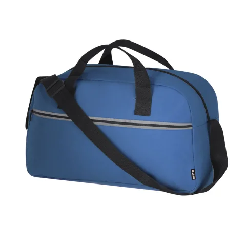 Bolsa de Deporte Reciclada RPET Azul Personalizada con Cintas Negras