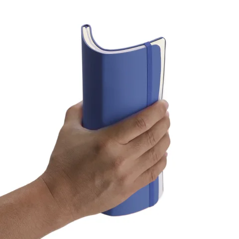 Cuaderno Flexible de Tapa Azul y Cierre Elástico para Regalo Corporativo
